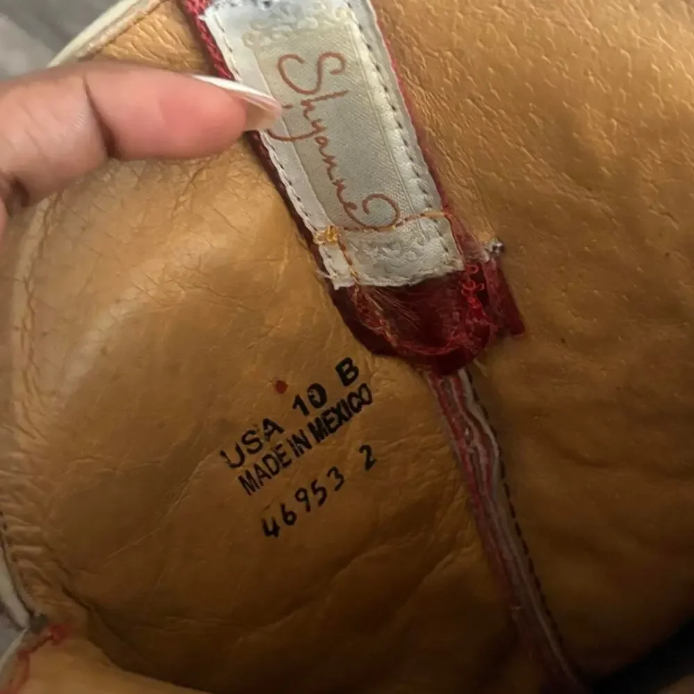 Beautiful red leather cowboy boots
